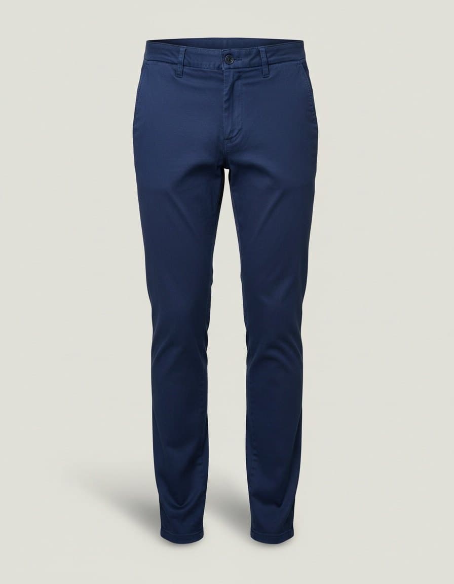 Navy chinos, product photo